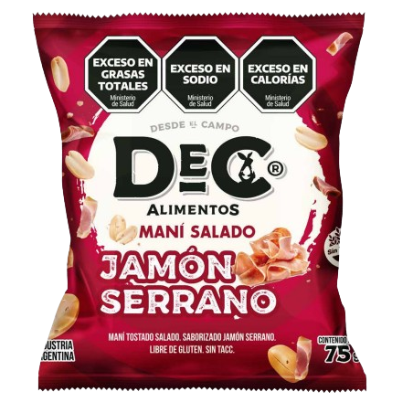 Maní tostado salado Jamón Serrano x 75 gr. - Dec