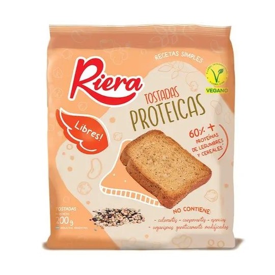 Tostadas proteicas veganas x 200 grs. - Riera
