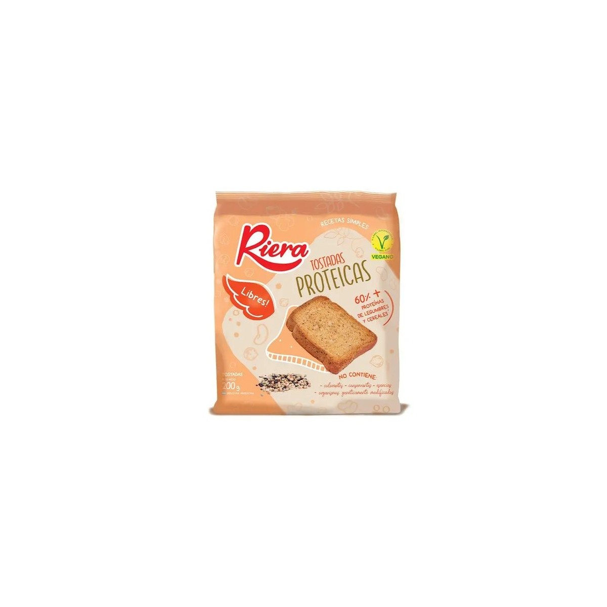 Tostadas proteicas veganas x 200 grs. - Riera