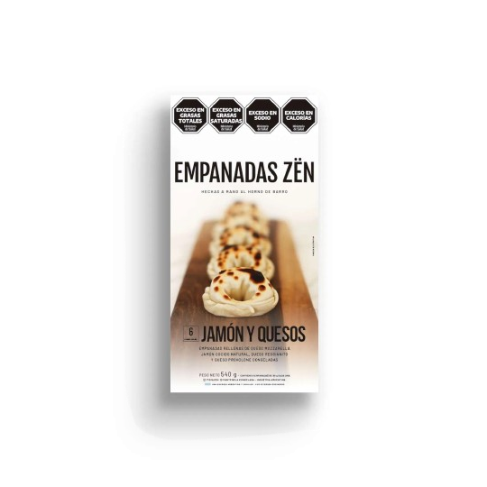 Empanada de Jamón y Queso con harina orgánica x 6 u. - Pizza Zën
