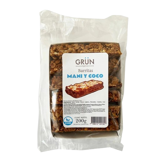 Barritas veganas de Mani y coco x 6 unidades - Grün
