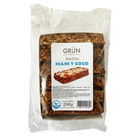 Barritas veganas de Mani y coco x 6 unidades - Grün