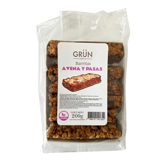 Barritas veganas de Avena y pasas x 6 unidades - Grün
