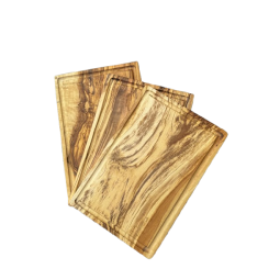 Plato de asado de madera de Olivo 20x30 cm. - San Nicolás