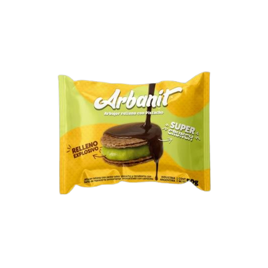 Alfajor rellenos sabor Pistacho x 50 gr. - Arbanit