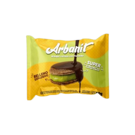 Alfajor rellenos sabor Pistacho x 50 gr. - Arbanit