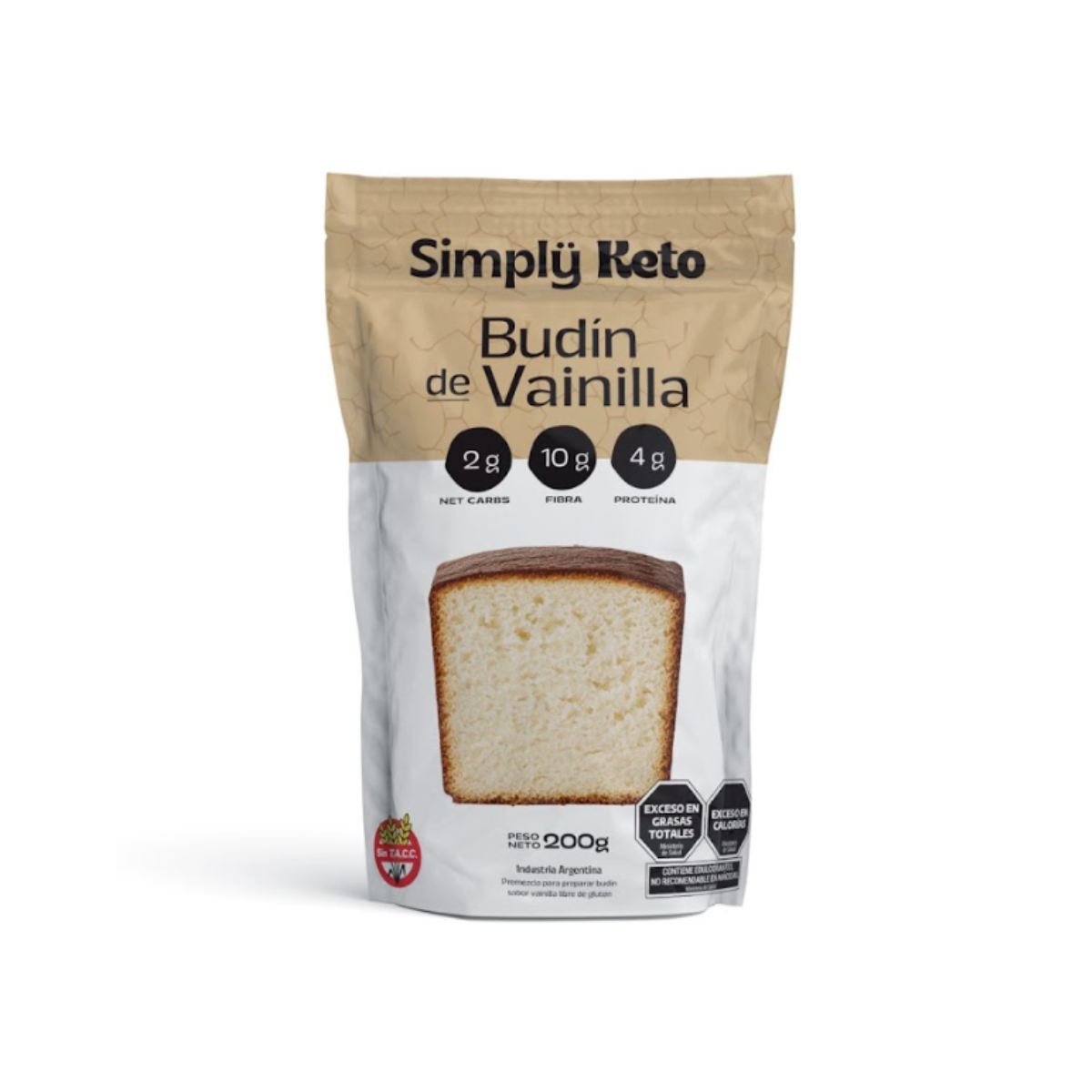 Premezcla de Budín de vainilla Sin Tacc x 200 gr. - Simply Keto