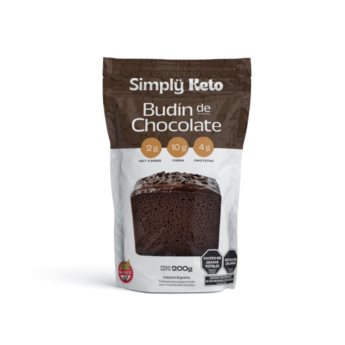 Premezcla de Budín de Chocolate Sin Tacc x 200 gr. - Simply Keto