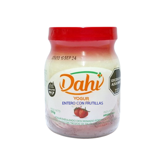 Yogur Entero con Frutilla  x 190 grs. - Dahi