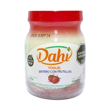 Yogur Entero con Frutilla  x 190 grs. - Dahi
