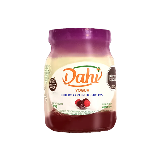 Yogur Entero con Frutos Rojos x 190 grs. - Dahi