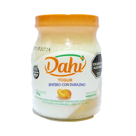 Yogur Entero con Durazno x 190 grs. - Dahi