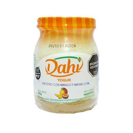 Yogur Entero con Mango y Maracuya x 190 grs. - Dahi