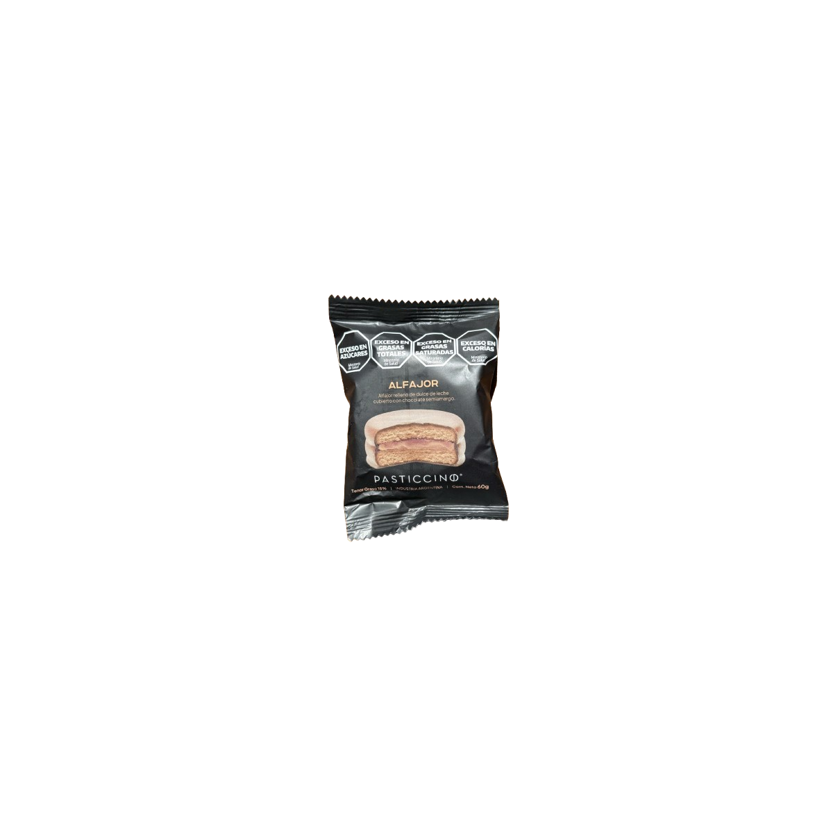 Alfajor cubierto en chocolate semiamargo x 60 gr. - Pasticcino
