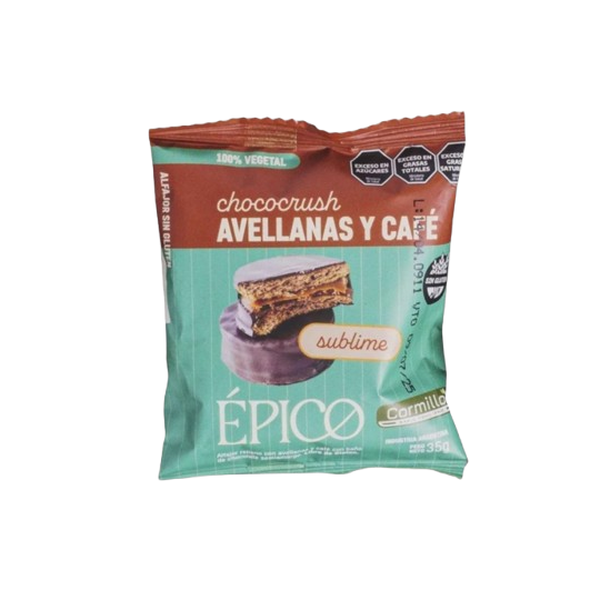 Alfajor vegano Sin TACC Avellanas y Café x 35 gr. - Épico