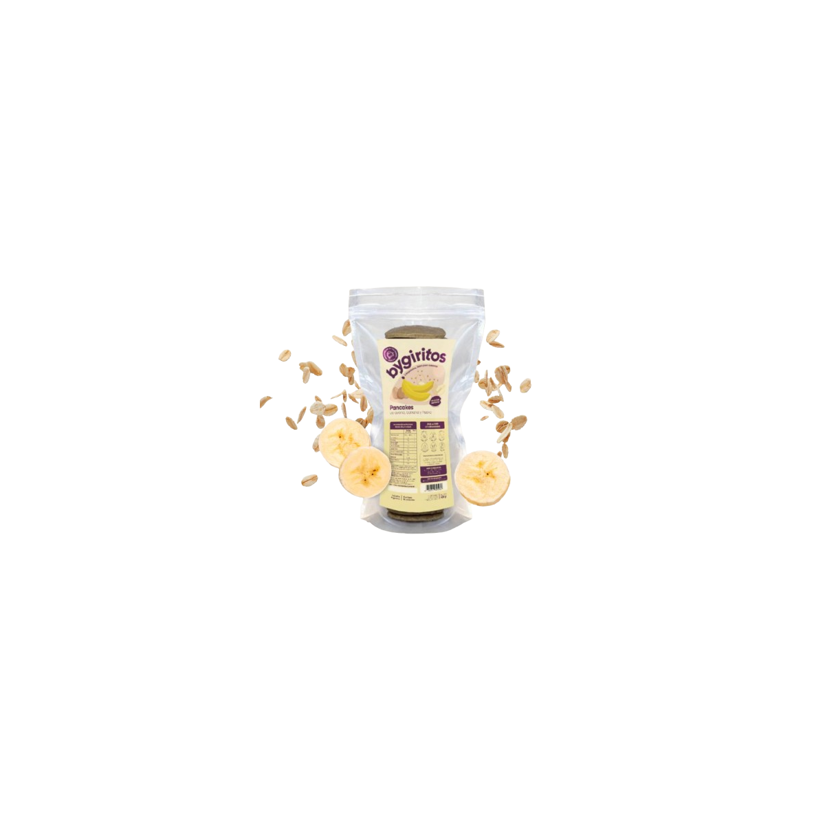 Pancakes de Avena y Banana x 400 gr. - Bygirito