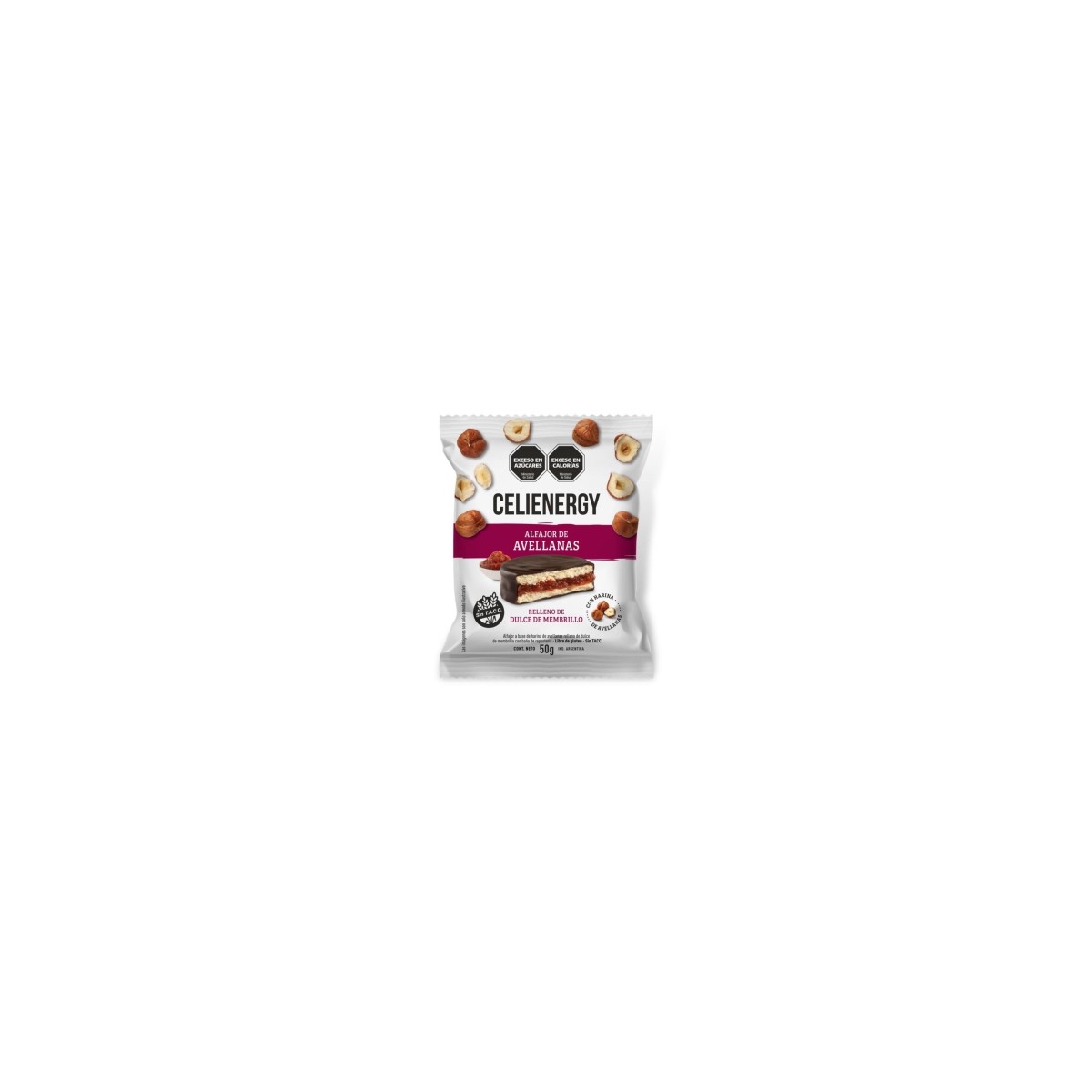 Alfajor de Avellana bañado con chocolate y relleno de Membrillo - Celienergy Alfajor de Avellana bañado con chocolate y relleno de Membrillo - Celienergy