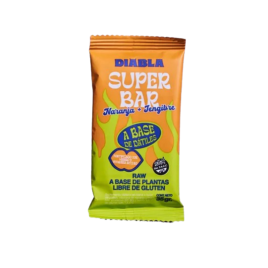 Barra a base de Dátiles sabor Naranja & Jengibre x 35 gr. - Diabla