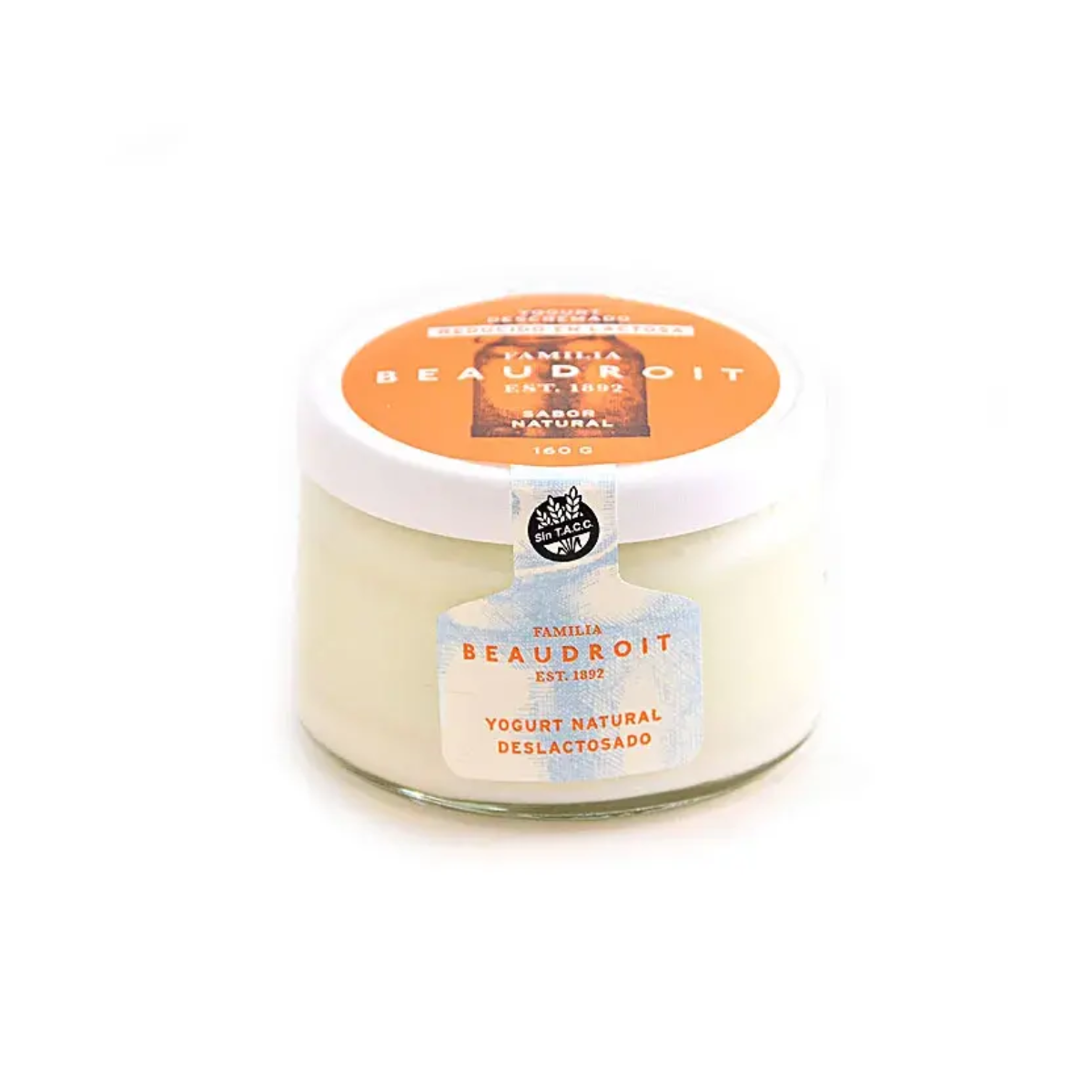 Yogur Deslactosado Natural x 160 gr. - Familia Beaudroit