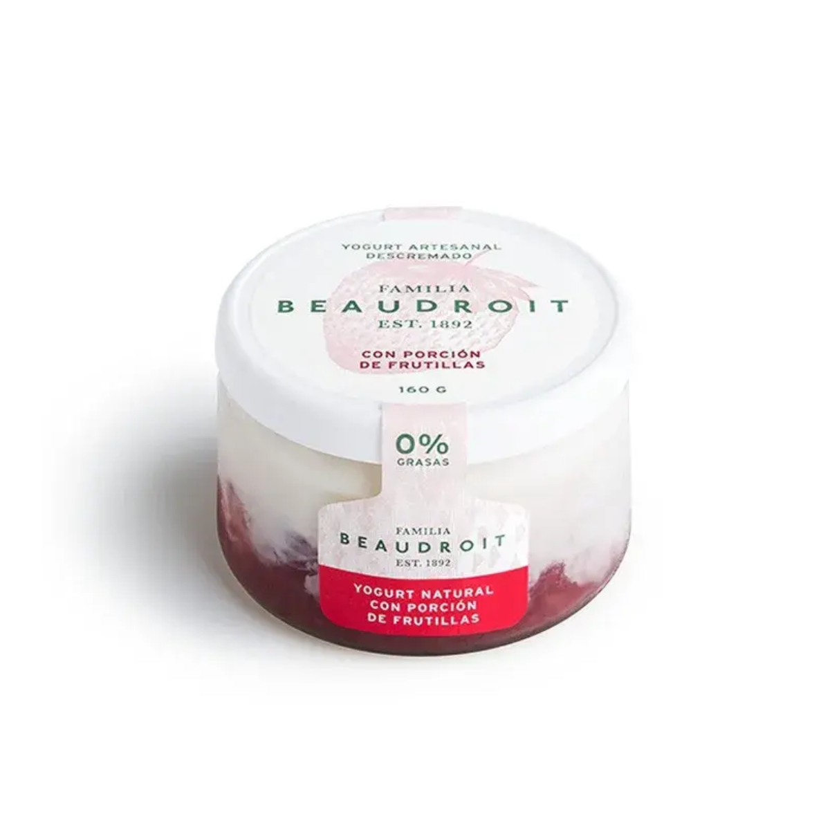 Yogur Descremado con Frutilla x 160 gr. - Familia Beaudroit Yogur Descremado con Frutilla x 160 gr. - Familia Beaudroit