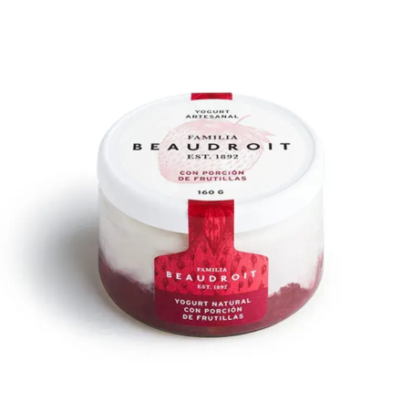 Yogur Entero con Frutilla x 160gr. - Familia Beaudroit