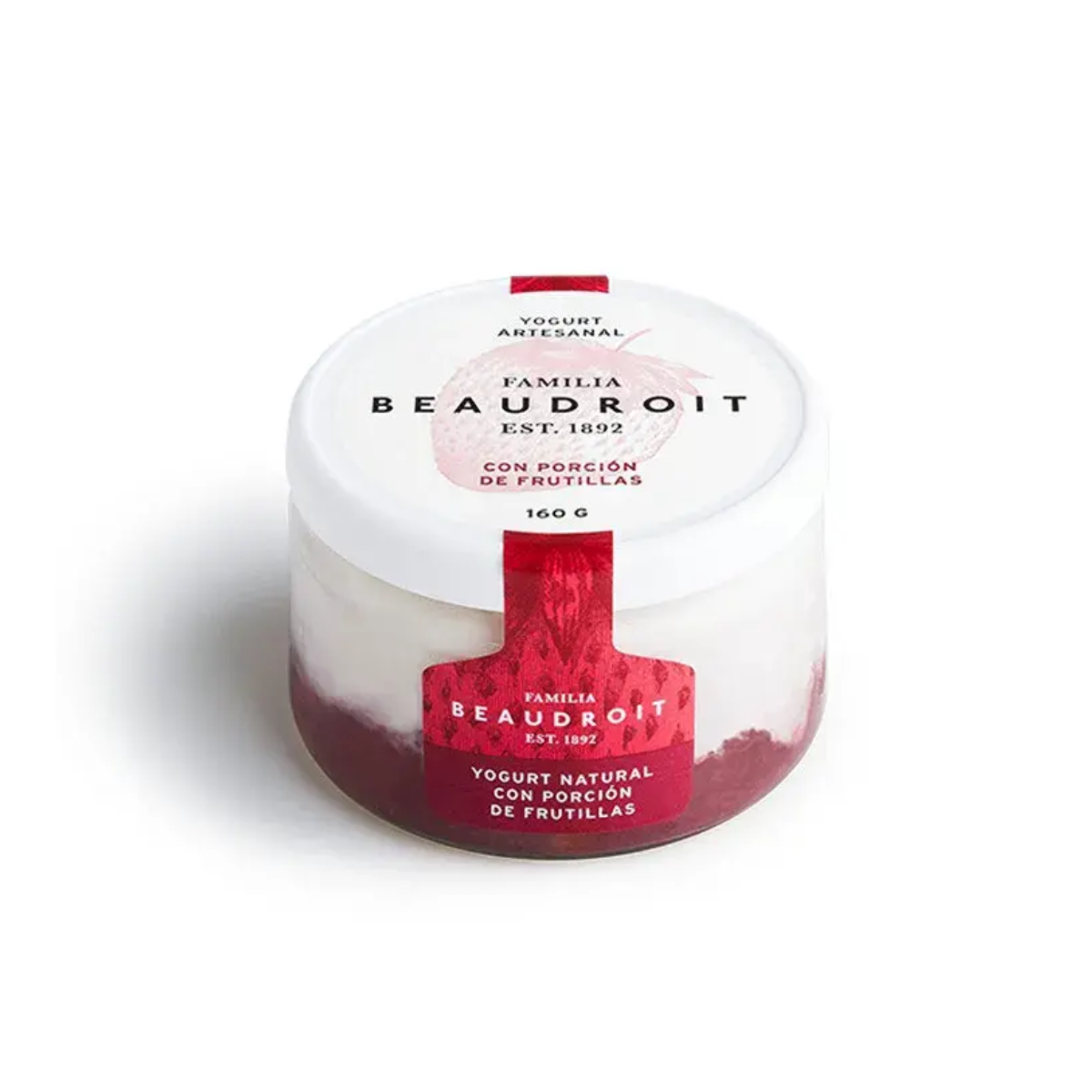 Yogur Entero con Frutilla x 160gr. - Familia Beaudroit
