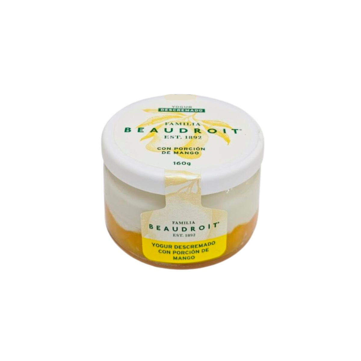 Yogur descremado con porción de Mango x 160 gr. - Familia Beaudroit Yogur descremado con porción de Mango x 160 gr. - Familia Beaudroit