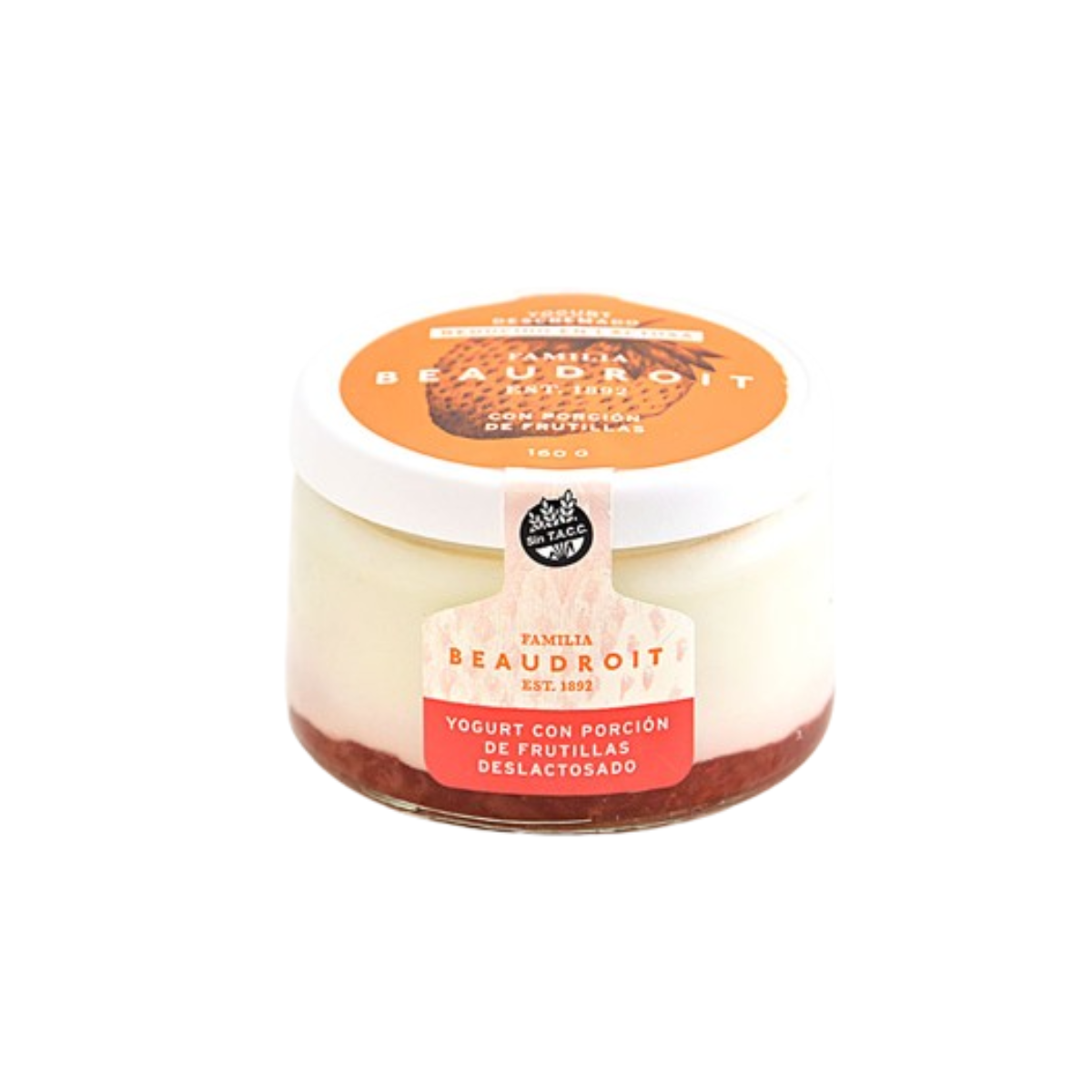 Yogur Deslactosado con porción de Frutillas x 160 gr. - Familia Beaudroit Yogur Deslactosado con porción de Frutillas x 160 gr. - Familia Beaudroit