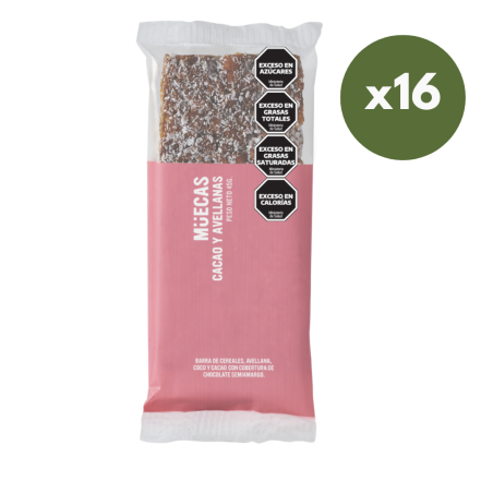 Caja de Barras de Cereal sabor Cacao x 16 unidades - Muecas