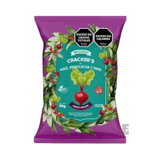 Crackers de Remolacha y Papa x 70 gr. - Maixanas Crackers de Remolacha y Papa x 70 gr. - Maixanas