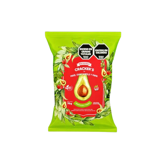 Crackers de Maiz y Papa sabor Guacamole x 70 gr. - Maixanas Crackers de Maiz y Papa sabor Guacamole x 70 gr. - Maixanas