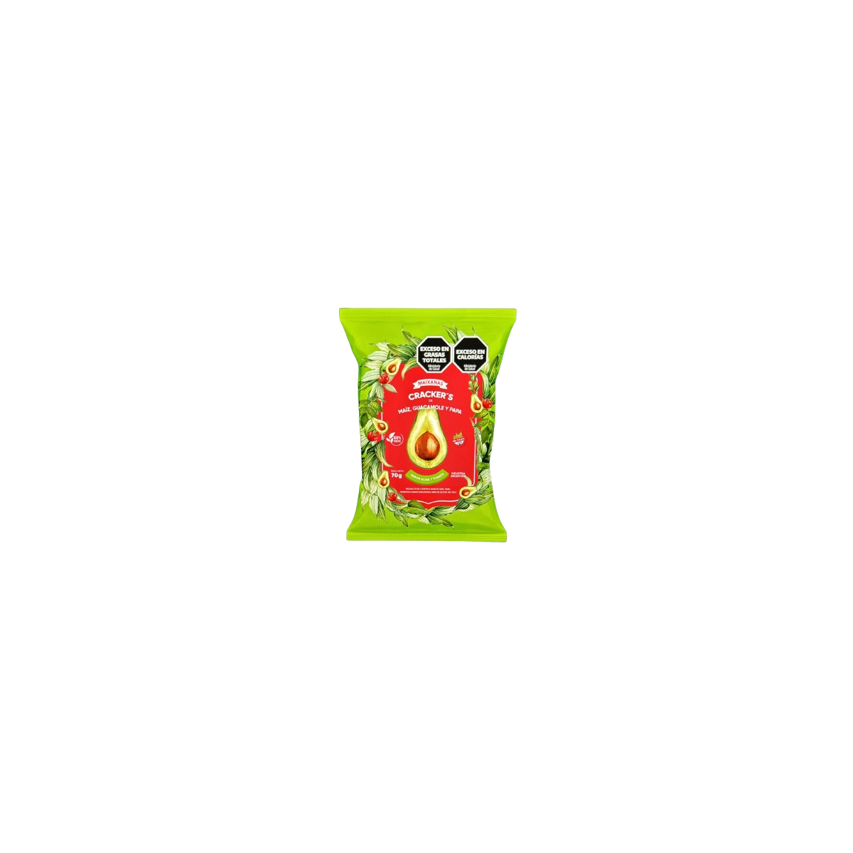 Crackers de Maiz y Papa sabor Guacamole x 70 gr. - Maixanas Crackers de Maiz y Papa sabor Guacamole x 70 gr. - Maixanas