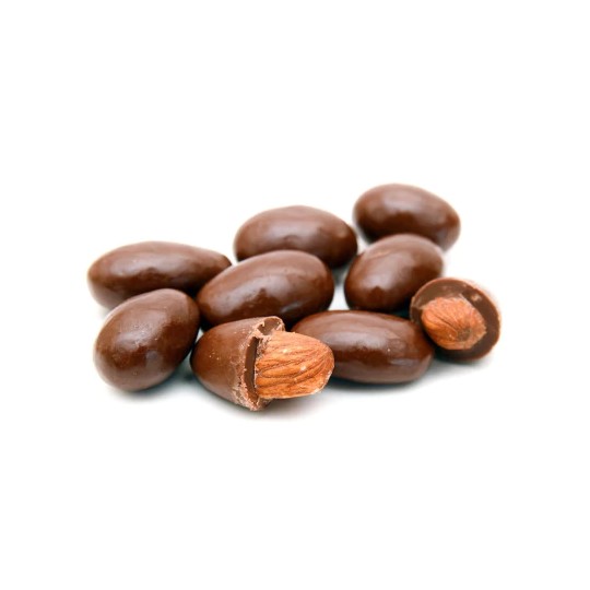 Almendras bañadas en Chocolate 60% cacao x 200 grs.