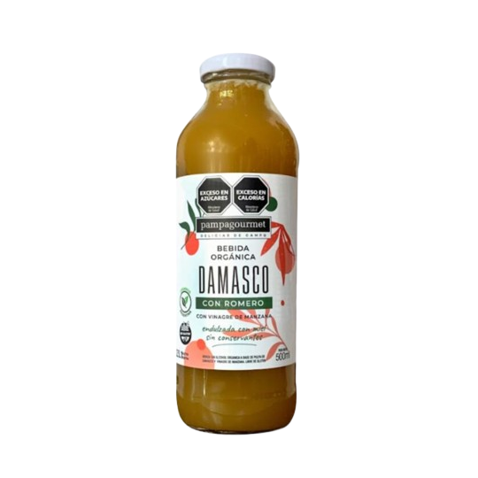 Jugo orgánico de Damascos y vinagre x 500ml - Pampa Gourmet