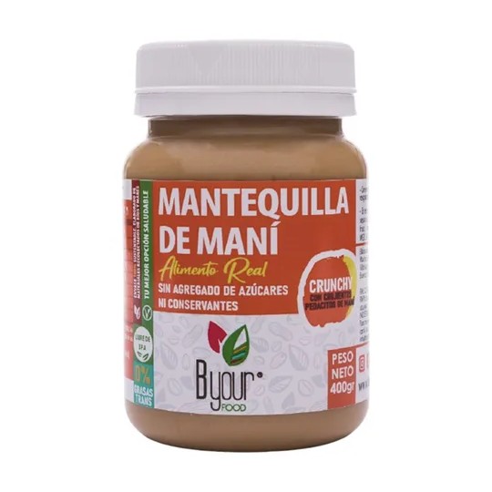 Mantequilla de Maní Crunchy x 400gr. - Byour Food