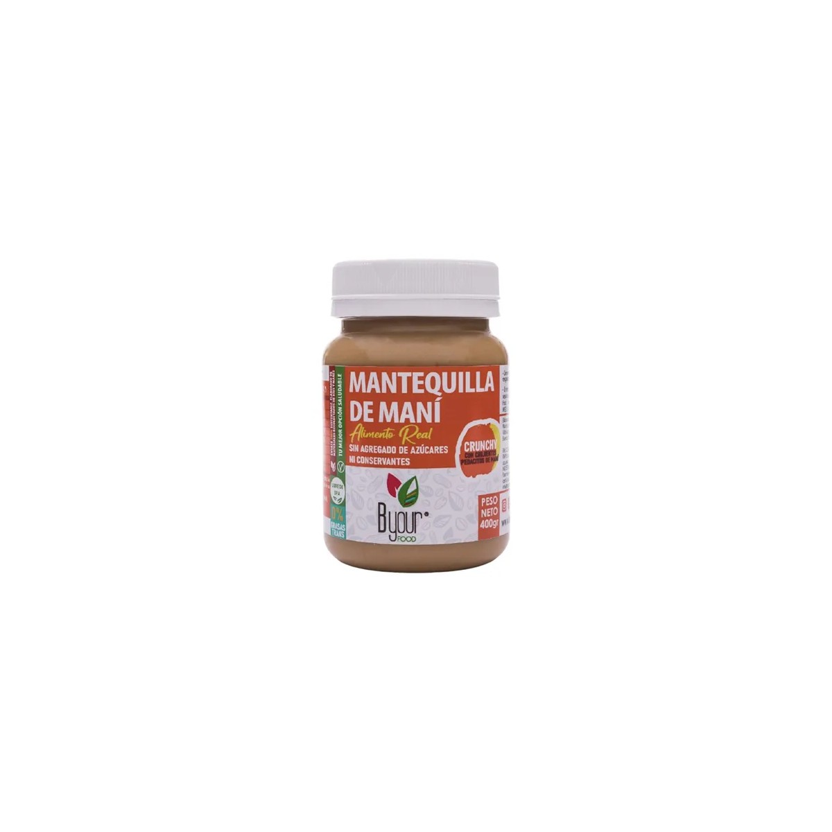 Mantequilla de Maní Crunchy x 400gr. - Byour Food