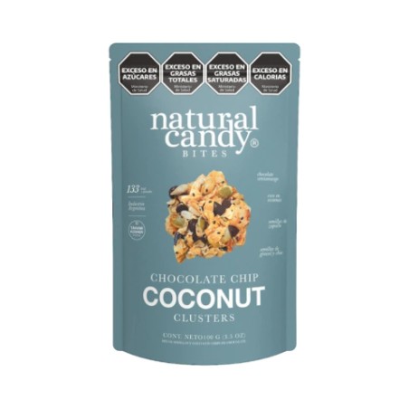 Chocolate chips coconut clusters x 100 gr. - Natural Candy