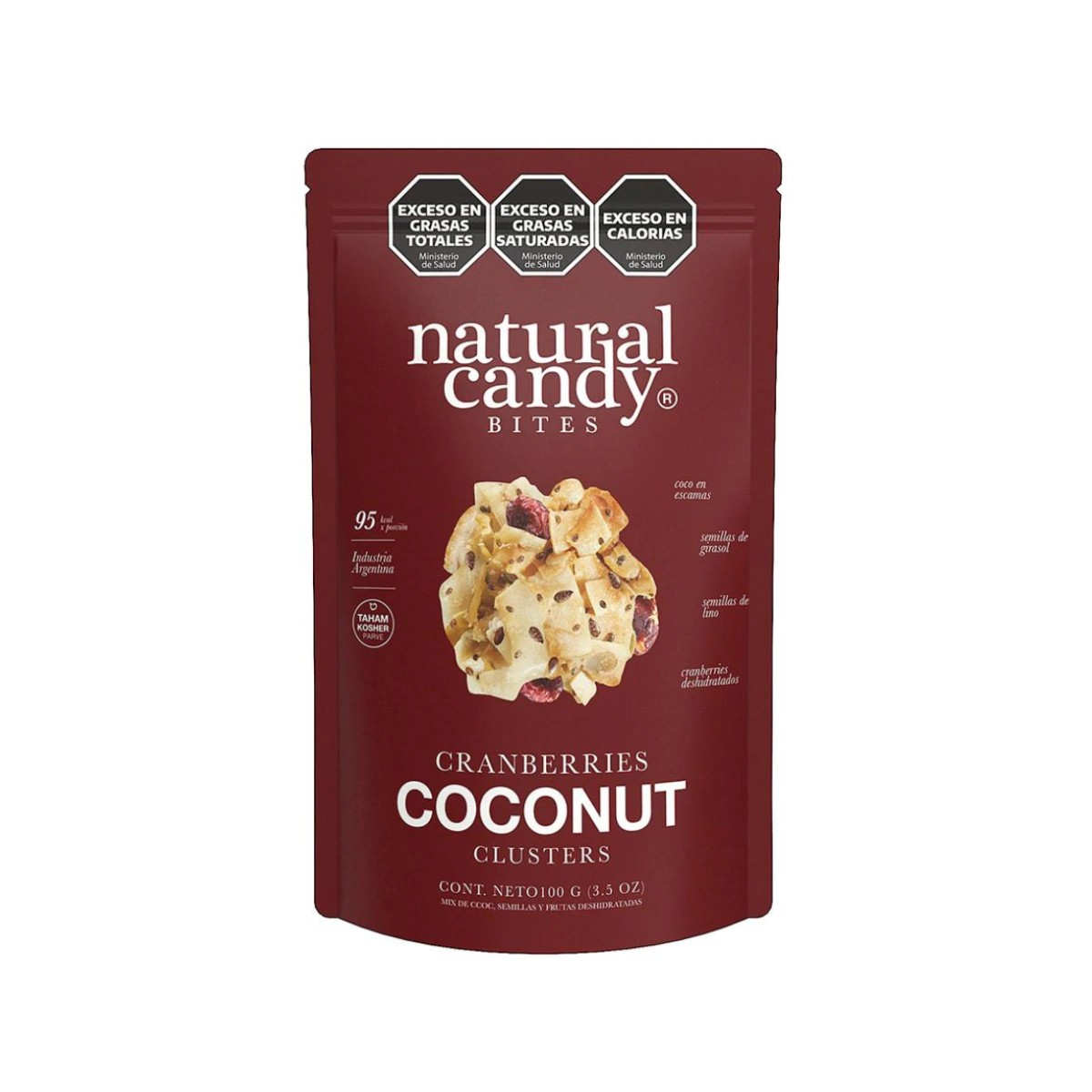 Cranberries coconut clusters x 100 gr. - Natural Candy