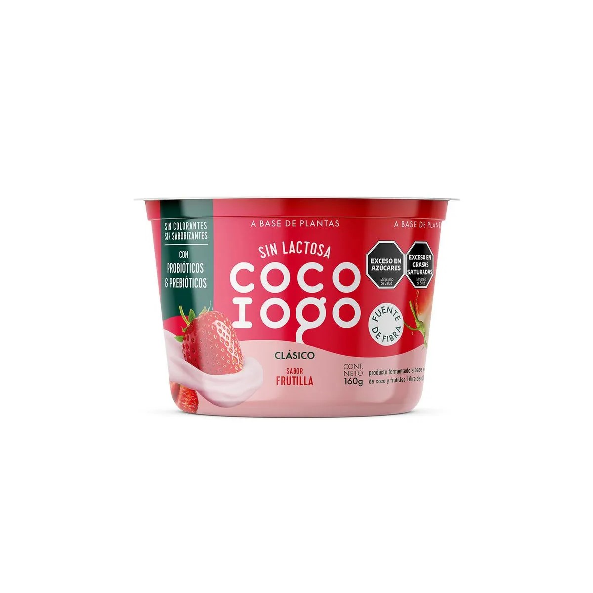 yogur vegano de frutilla