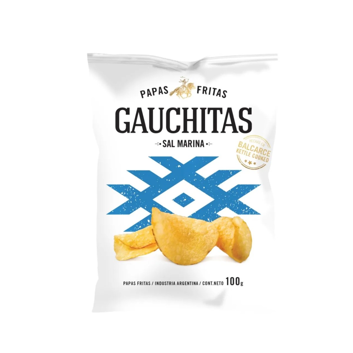 Papas fritas con sal marina x 80 gr. - Gauchitas
