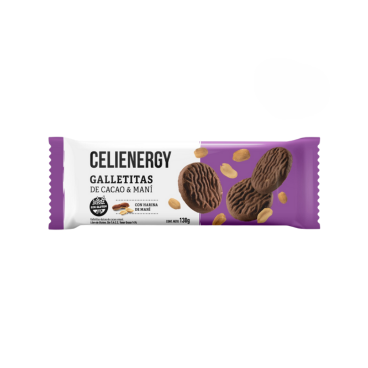 Galletitas de Cacao & Maní x 170 gr. - Celienergy