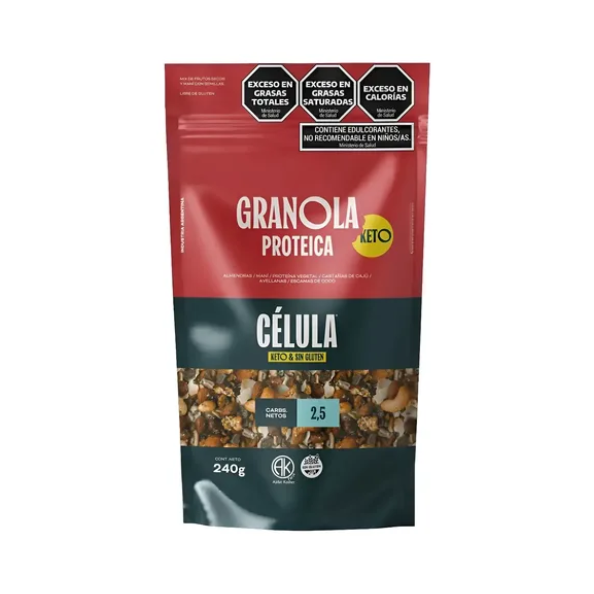 Granola proteica Keto Sin TACC x 240 gr. - Celula