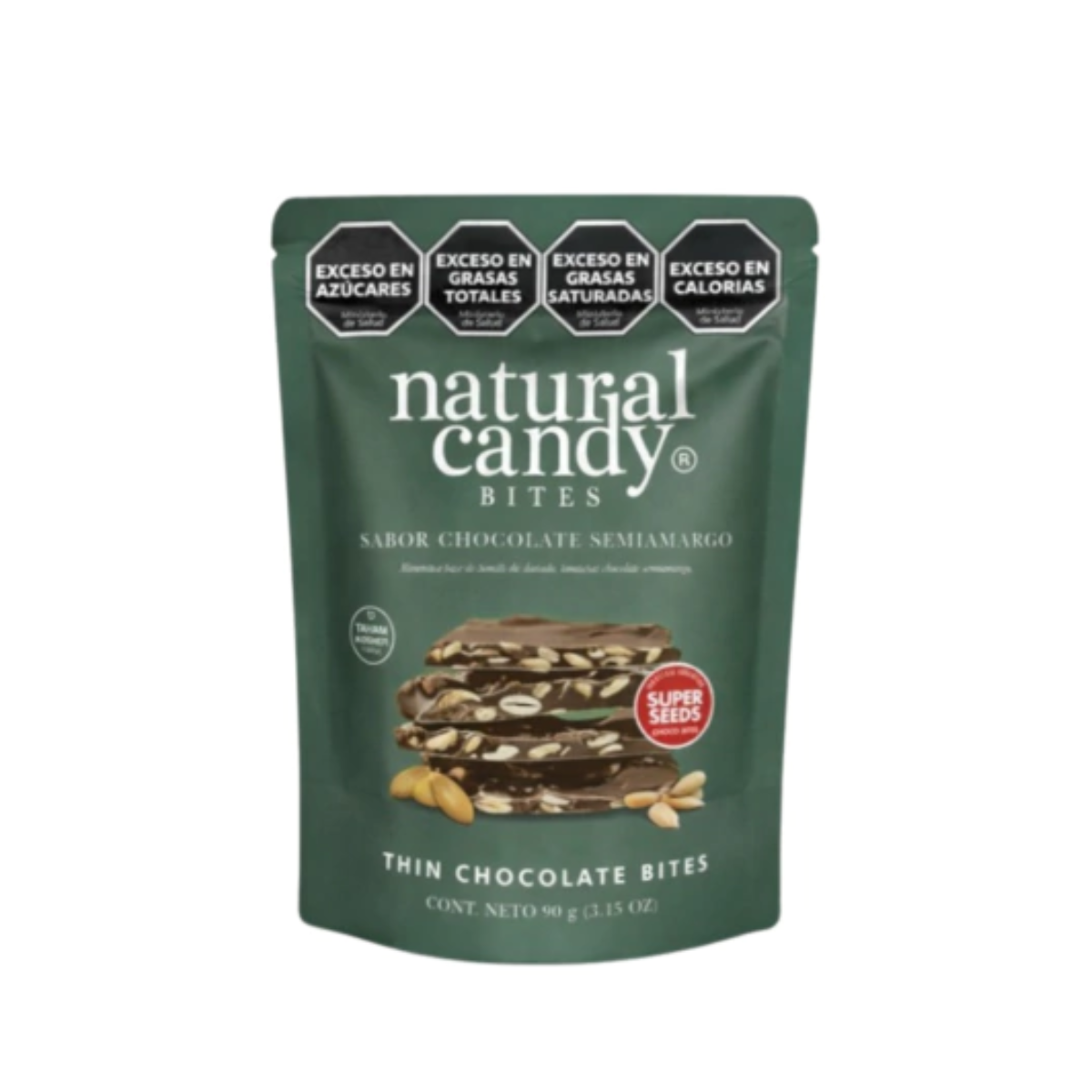 Thin chocolate bites x 90 gr. - Natural Candy