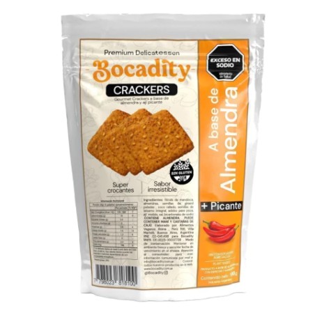 Crackers a base de almendras y ají picante x 100 gr. - Bocadity